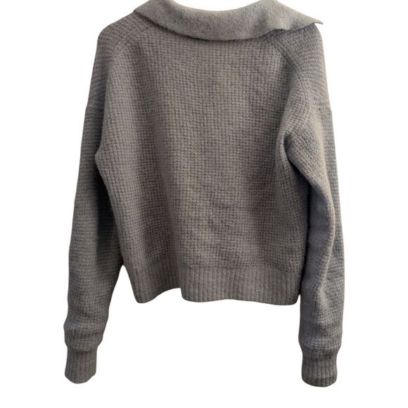 Everlane Baby Blue THE ALPACA WAFFLE-STITCH POLO Sweater S - Picture 13 of 13